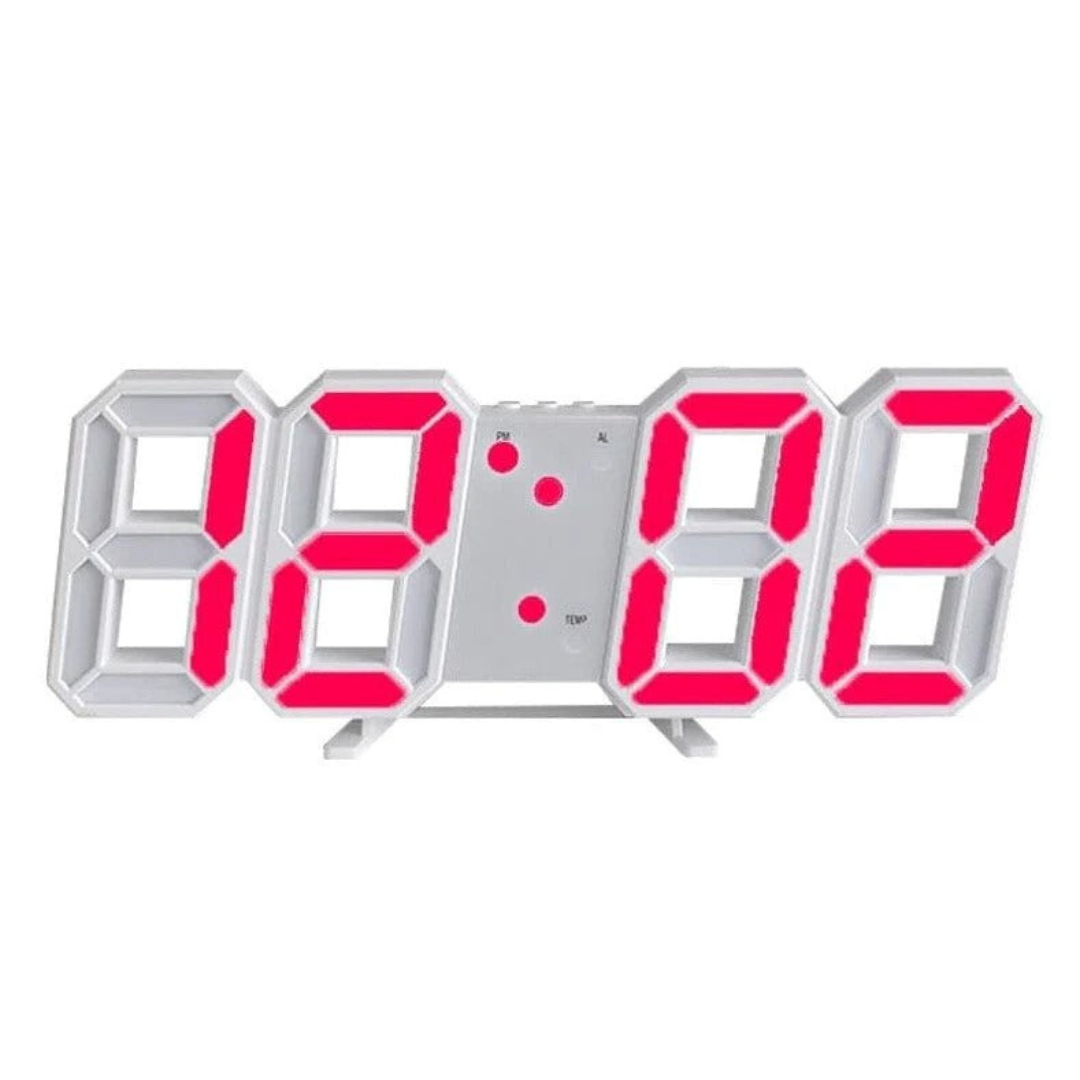 3D LED Wall Clock Black | Digital Kitchen Clock 6