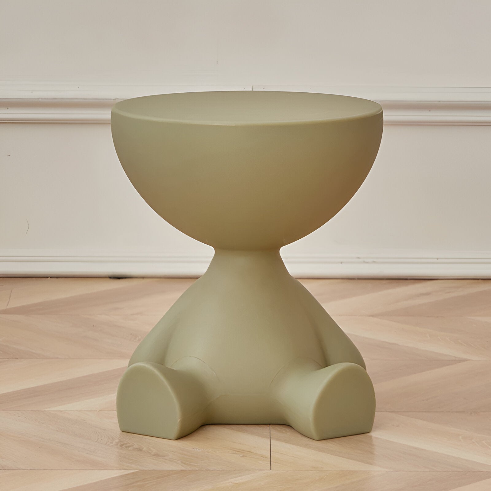 Cream Round Bedside Table | Modern Side Table for Home Decor 7