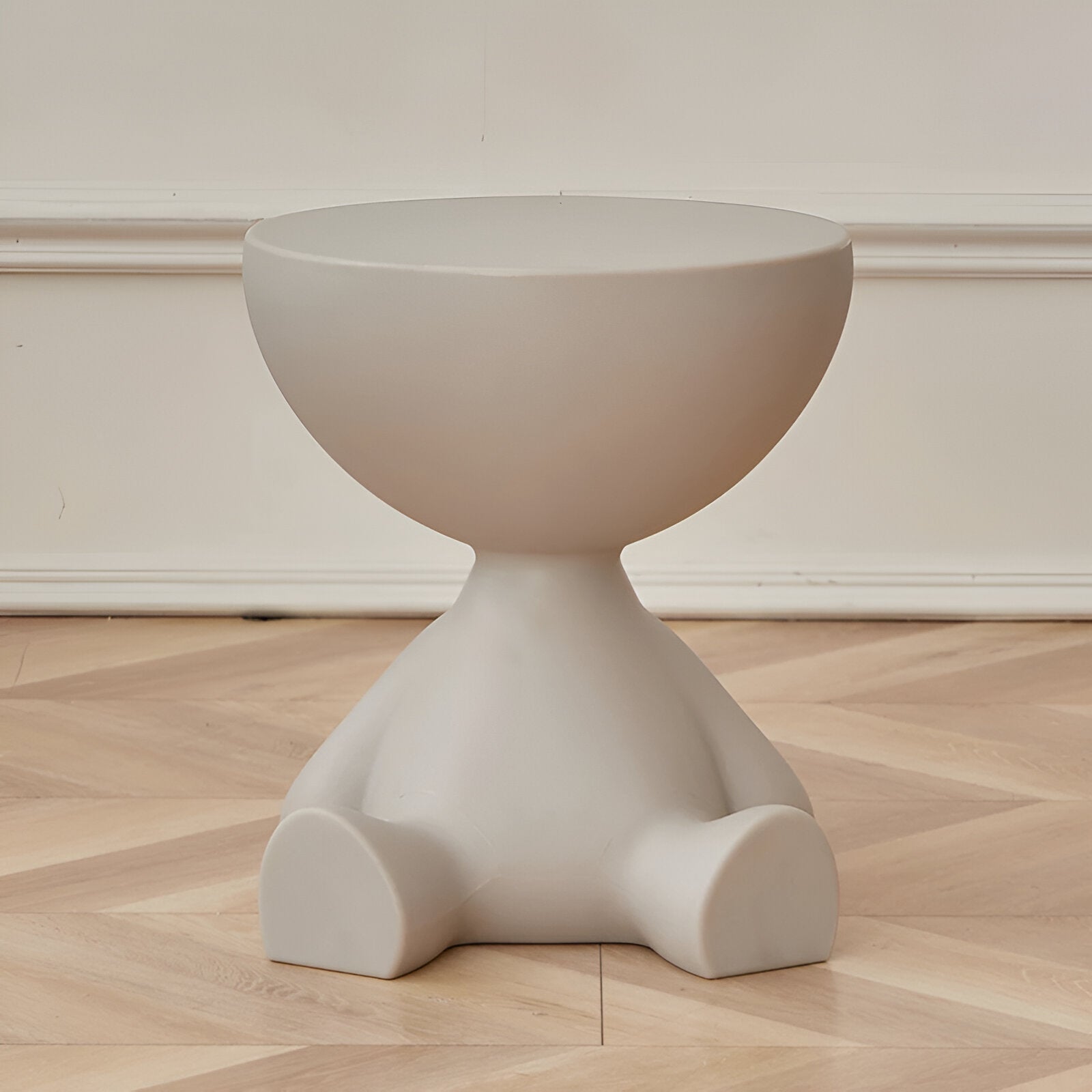 Cream Round Bedside Table | Modern Side Table for Home Decor 8