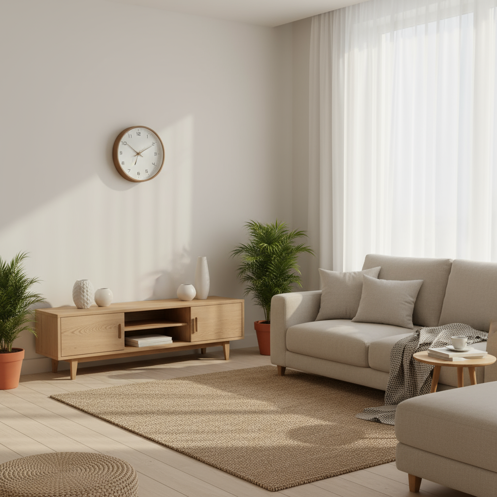 Modern Wooden Wall Clock | Elegant Home Decor