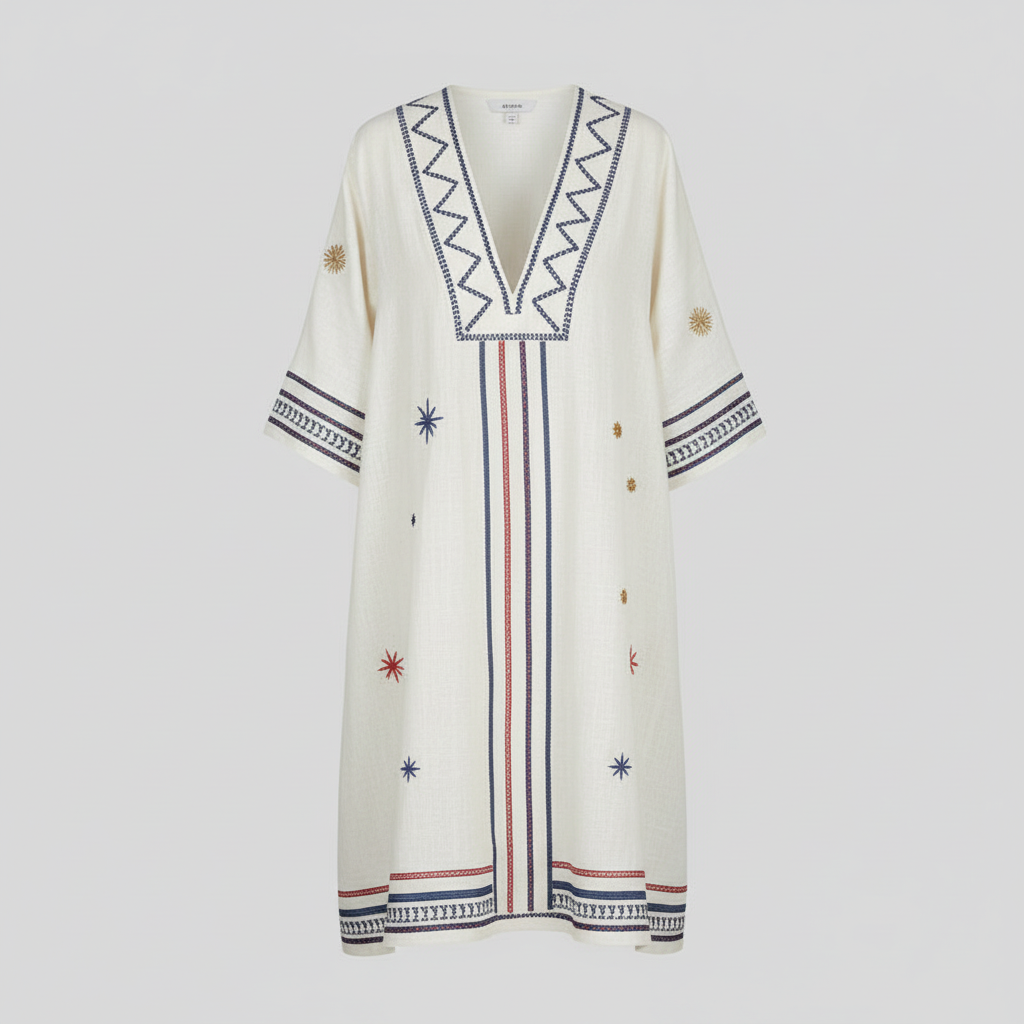 Embroidered Kaftan Maxi Dress | Women's Summer Dress