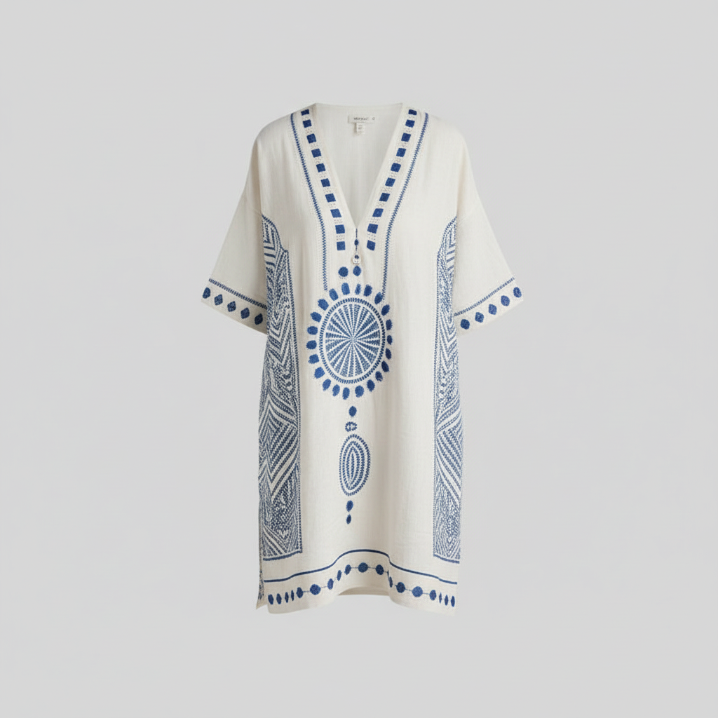 Embroidered Kaftan Maxi Dress | Women's Summer Dress