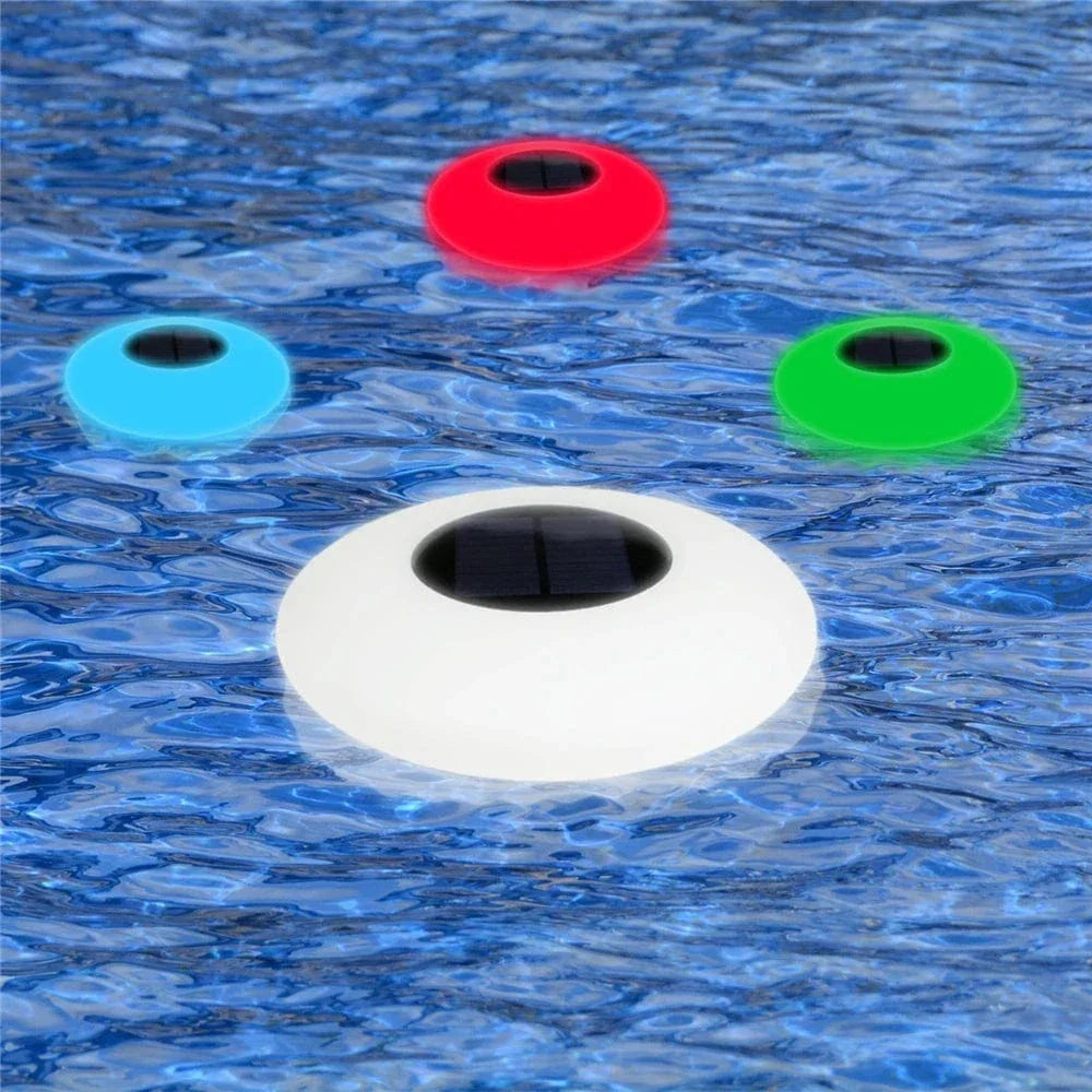 Floating LED Pool Lights | Solar-Powered Color Changing Lights 2