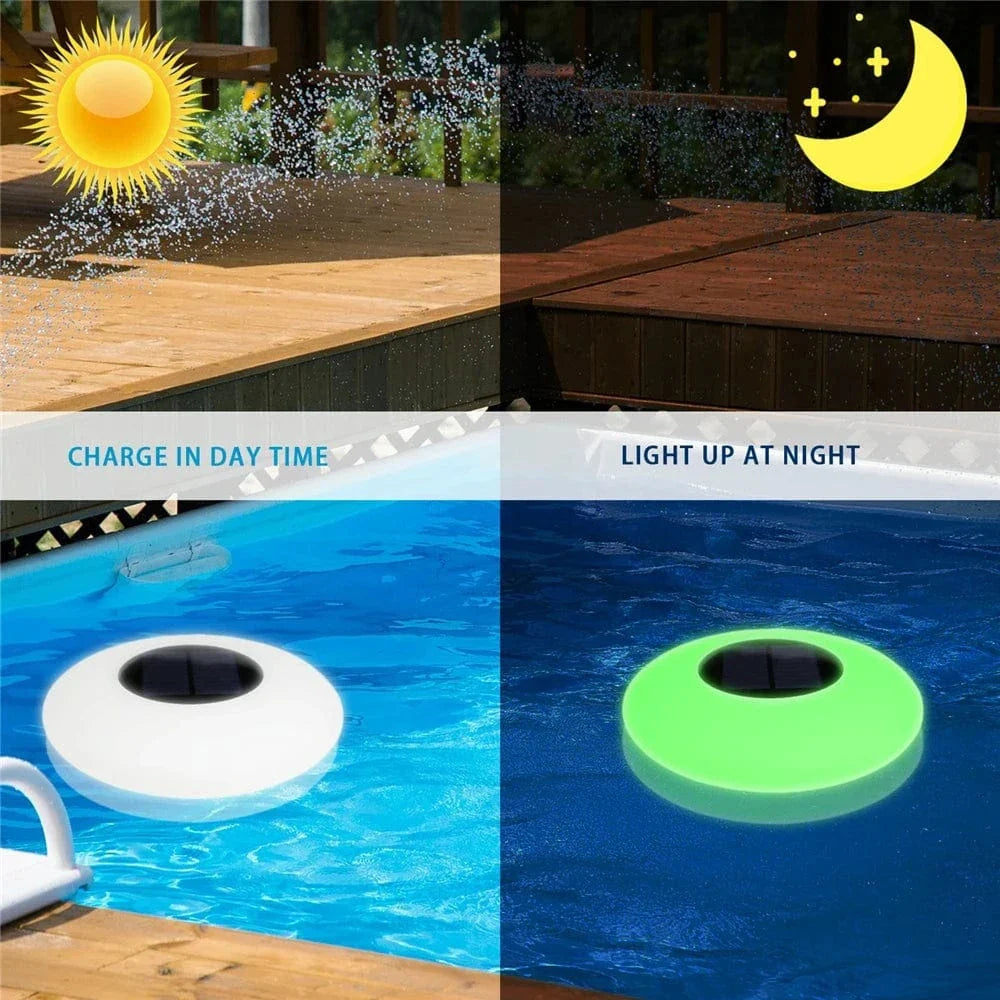 Floating LED Pool Lights | Solar-Powered Color Changing Lights 3