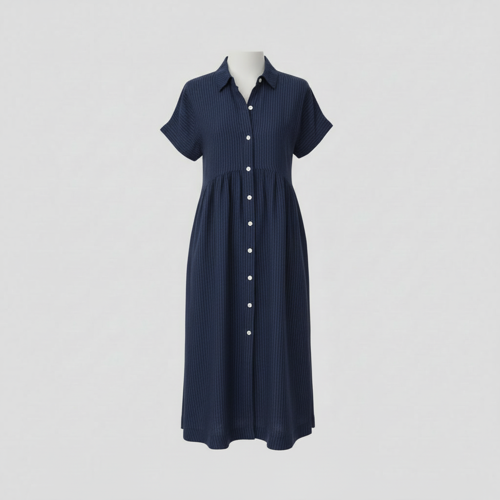 Karina | Women's Striped Midi Dress in Multi-Color