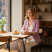 Kessie | Women's Lightweight Cotton-Linen Blazer