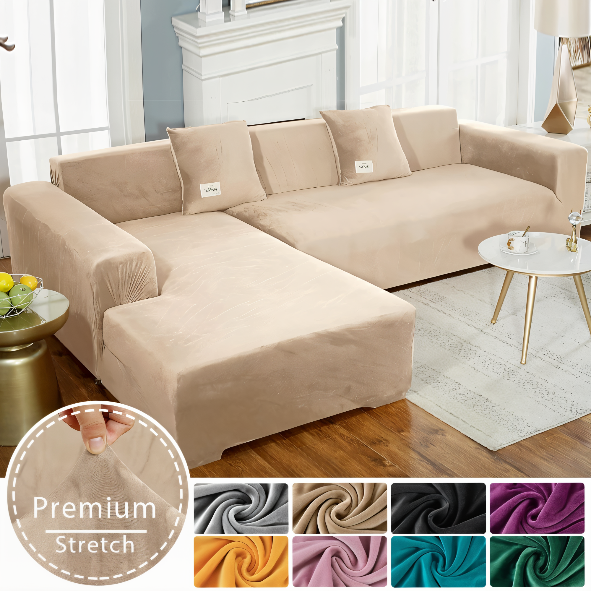 LuxuriFit Sofa Cover | Non-Slip Couch Slipcover for Protection 1