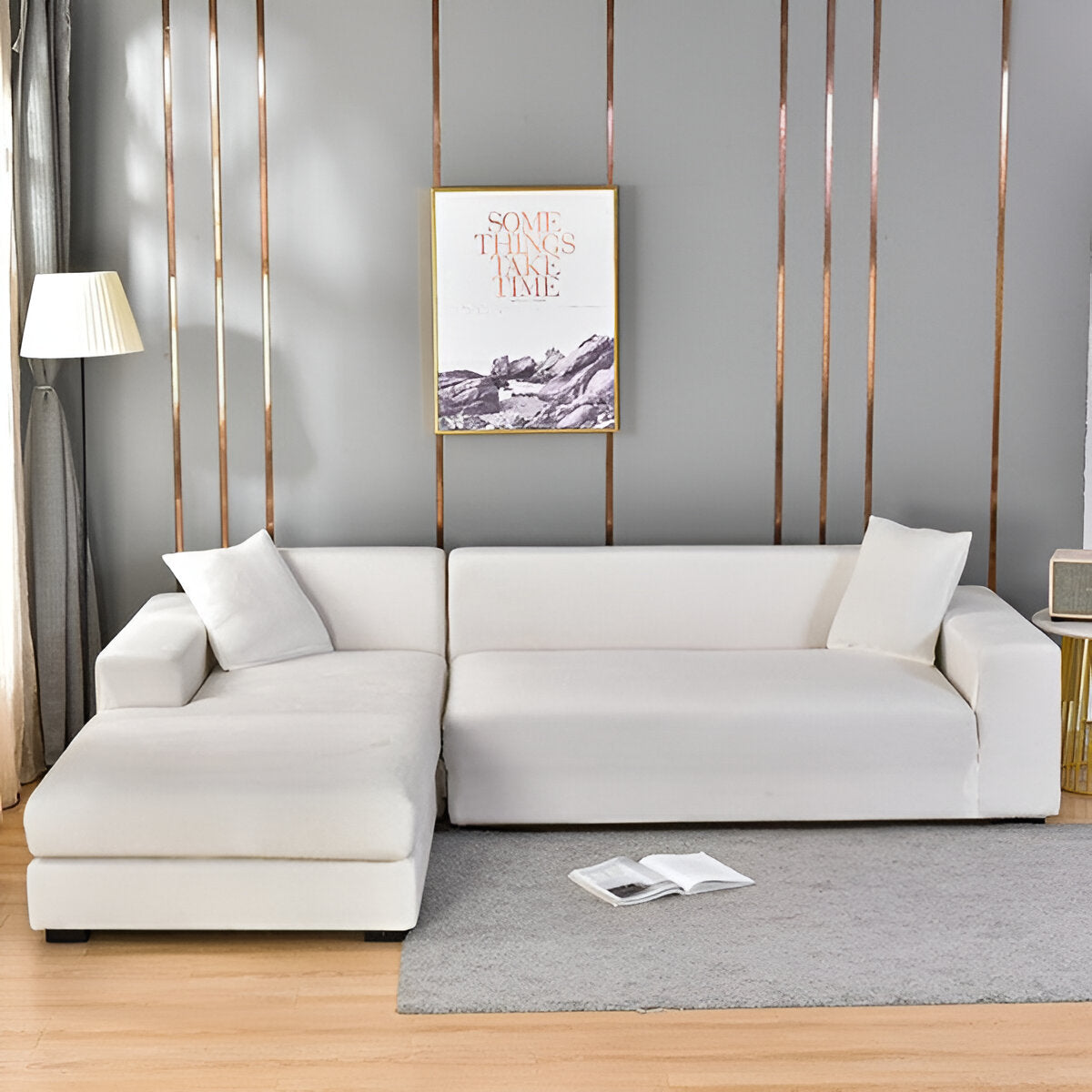 LuxuriFit Sofa Cover | Non-Slip Couch Slipcover for Protection 10