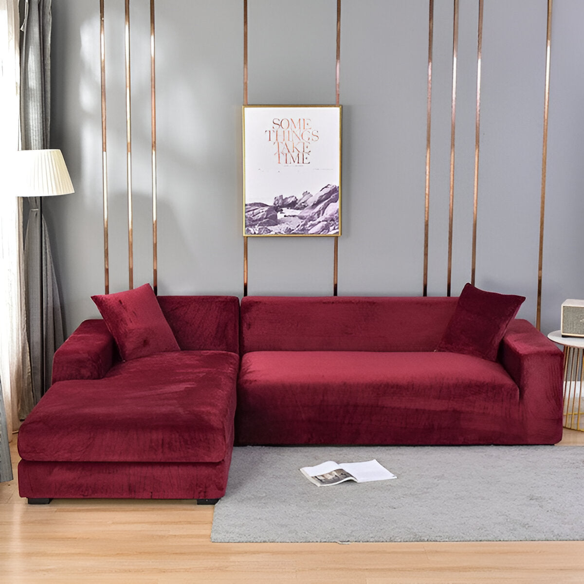 LuxuriFit Sofa Cover | Non-Slip Couch Slipcover for Protection 11