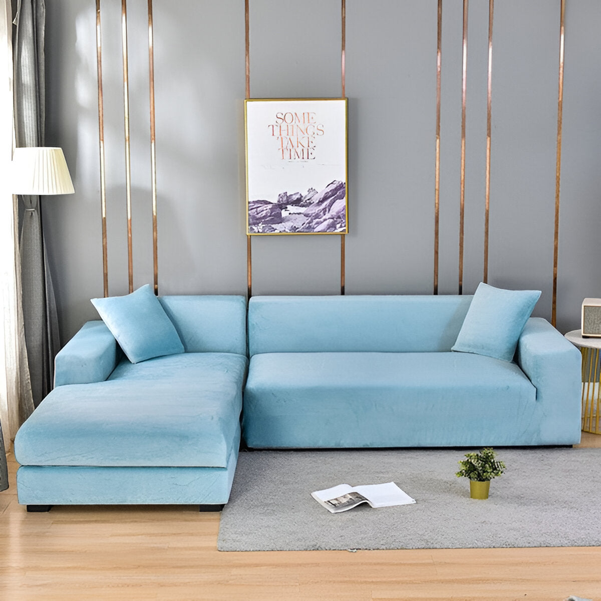 LuxuriFit Sofa Cover | Non-Slip Couch Slipcover for Protection 12
