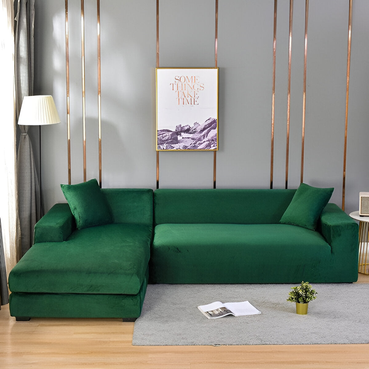 LuxuriFit Sofa Cover | Non-Slip Couch Slipcover for Protection 17