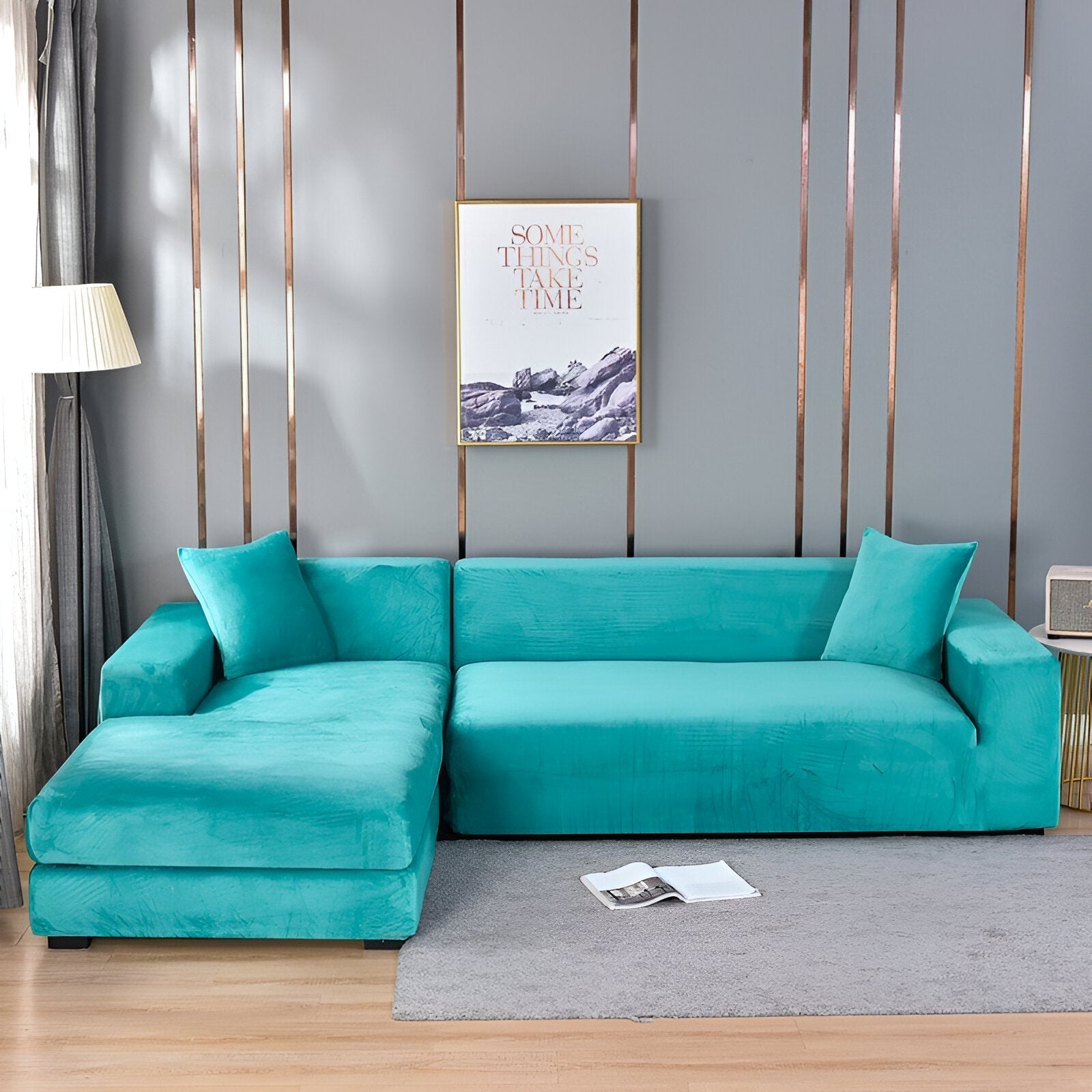 LuxuriFit Sofa Cover | Non-Slip Couch Slipcover for Protection 18