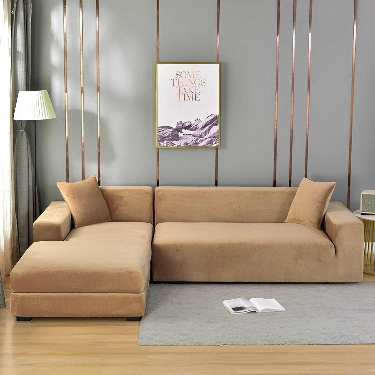 LuxuriFit Sofa Cover | Non-Slip Couch Slipcover for Protection 8