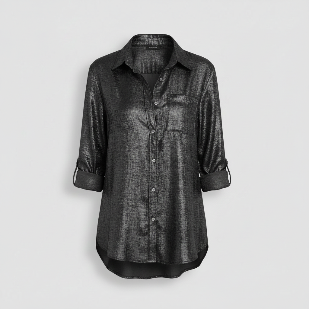 Louella Chic Shimmer Shirt | Women's Blouse Long Sleeve Top