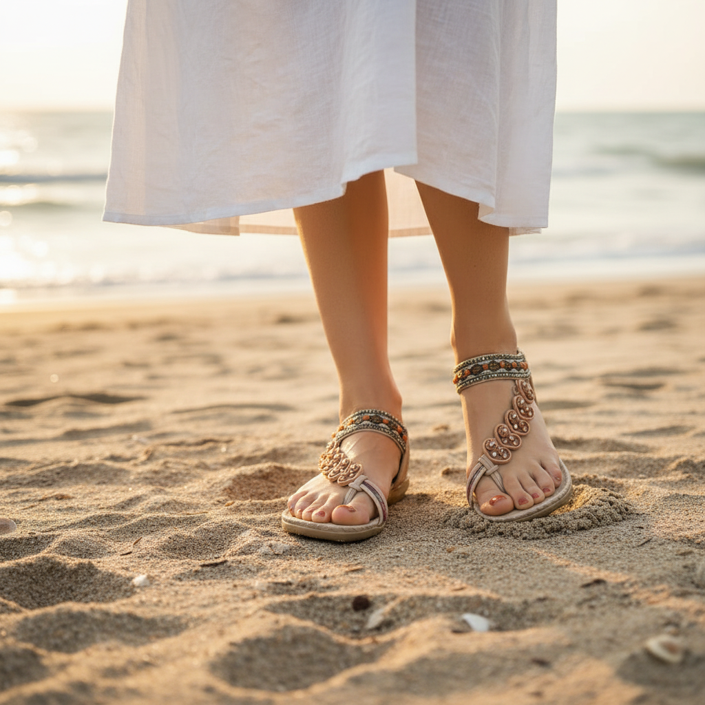 Merlin Sandals | Comfortable Faux Leather Sandals for Women