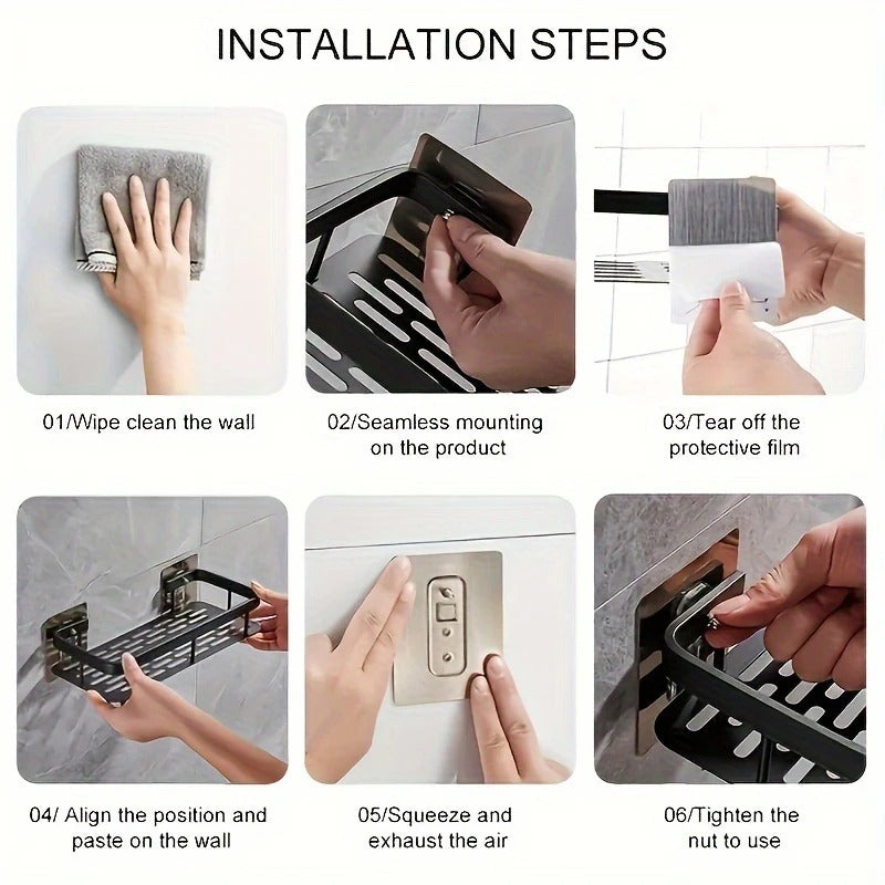 No-Drill Wall Shelf | Modern Kitchen Organizer 4