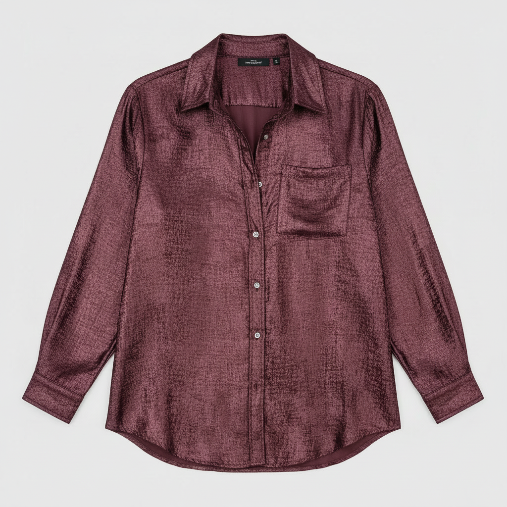 Louella Chic Shimmer Shirt | Women's Blouse Long Sleeve Top