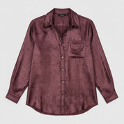 Louella Chic Shimmer Shirt | Women's Blouse Long Sleeve Top