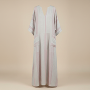 Chic Summer Breeze | Women's Maxi Dress with Orange Accents