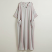 Chic Summer Breeze | Women's Maxi Dress with Orange Accents