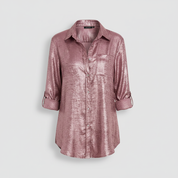 Louella Chic Shimmer Shirt | Women's Blouse Long Sleeve Top