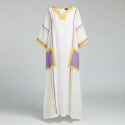 Chic Summer Breeze | Women's Maxi Dress with Orange Accents