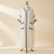 Chic Summer Breeze | Women's Maxi Dress with Orange Accents