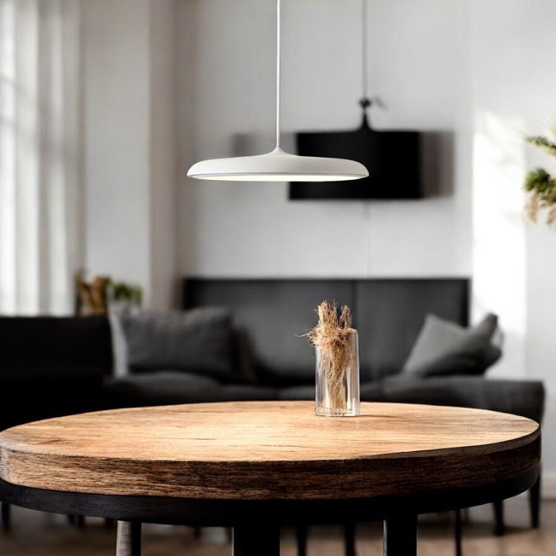 Scandinavian Style Pendant Light | Modern White Metal Lamp 0