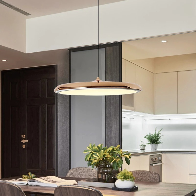 Scandinavian Style Pendant Light | Modern White Metal Lamp 1
