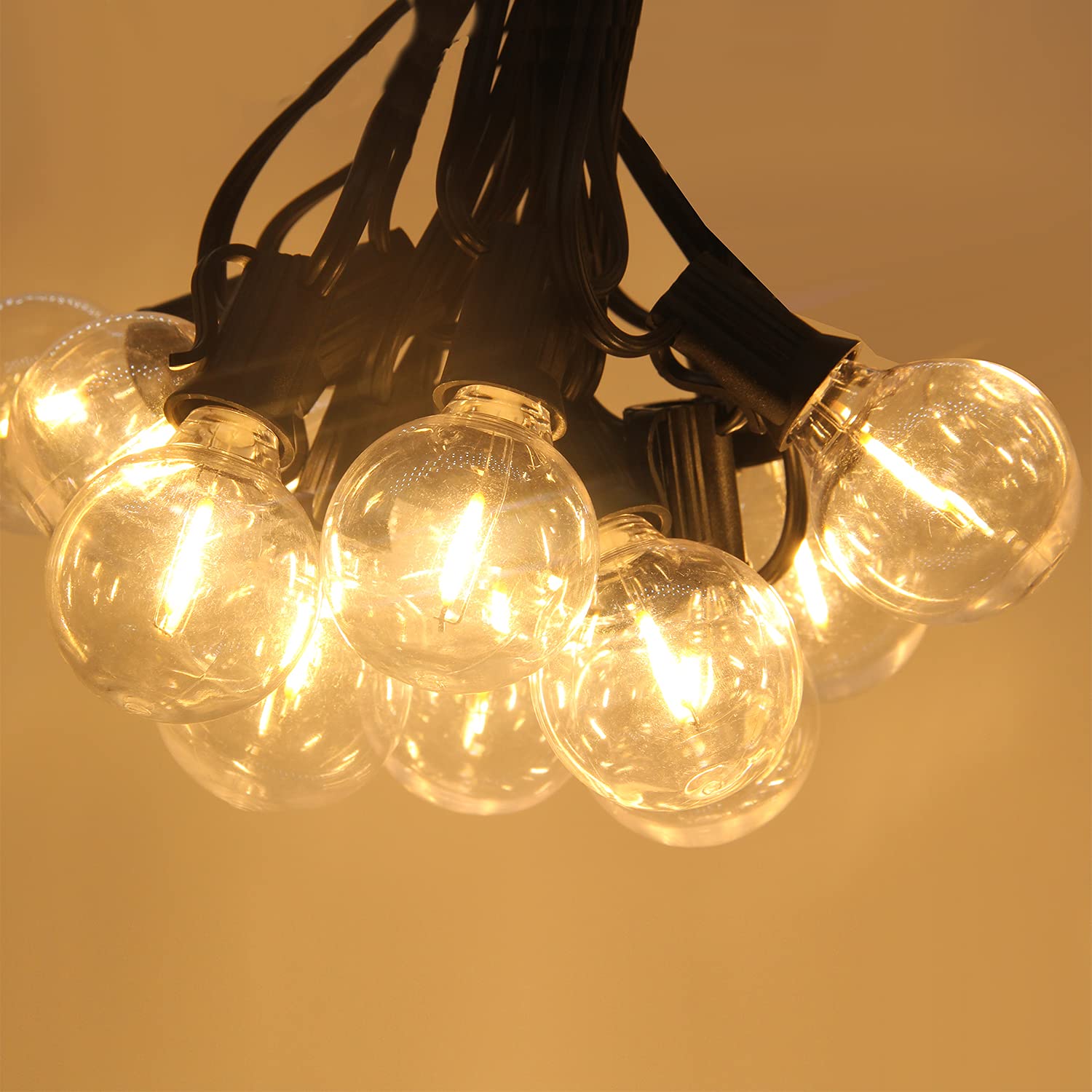 Solar G40 LED String Lights | Outdoor Patio Festoon Lighting 0