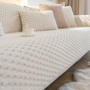 Stylish Honeycomb Sofa Cover | Non-Slip Couch Protector 5