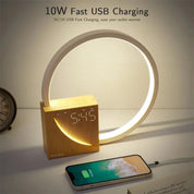 Touch Control Wooden Design Alarm Clock | Stylish Nightstand Clock 2