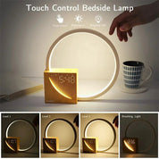 Touch Control Wooden Design Alarm Clock | Stylish Nightstand Clock 4