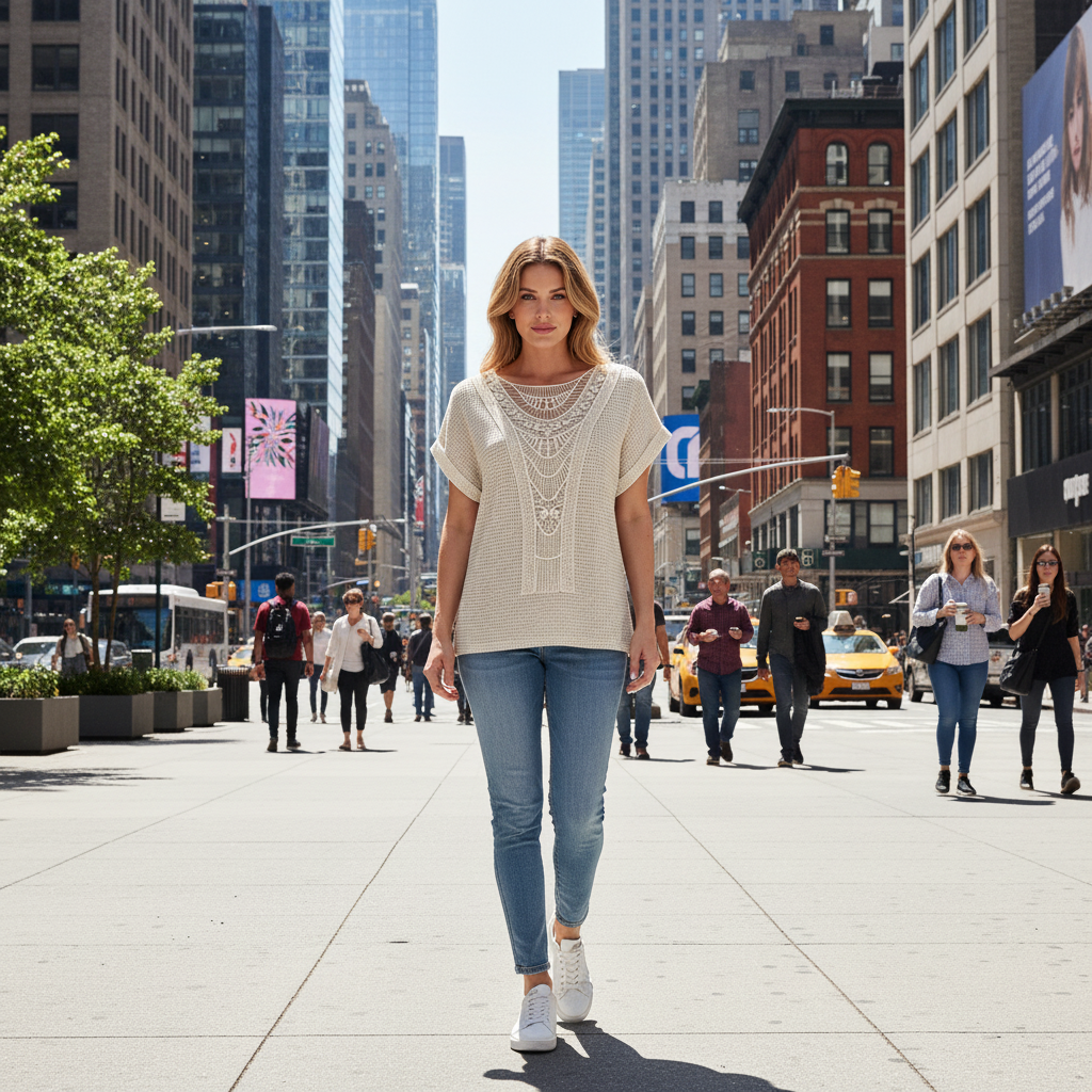 Vivienne | Women's Lace Detail Going Out Top