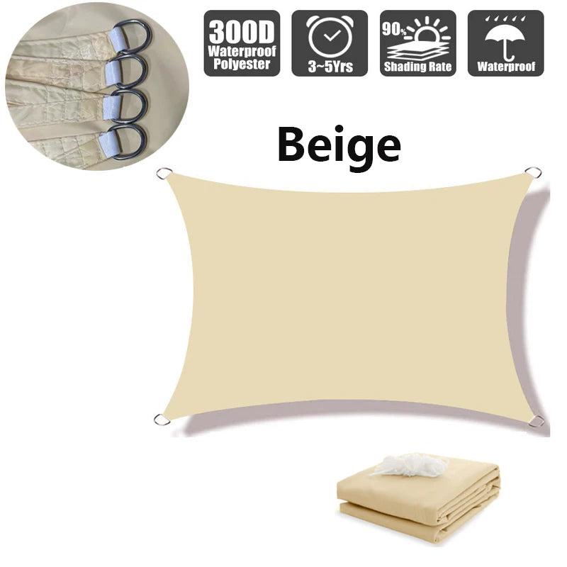 Waterproof Rectangular Sun Shade | Outdoor Shade 3x4m Polyester 7