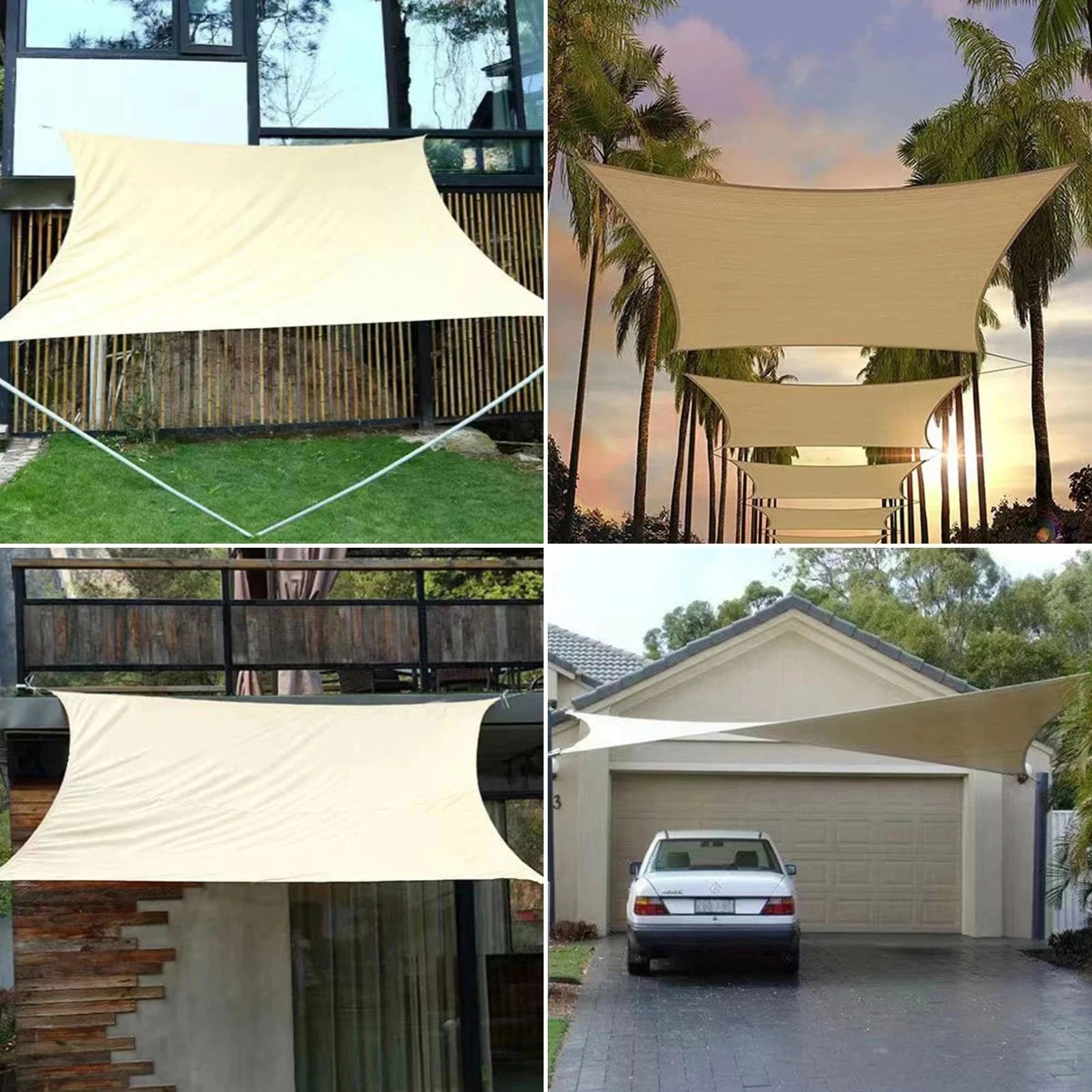 Waterproof Shade Sail | Rectangle 3x4m Polyester 5