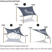 Waterproof Shade Sail | Rectangle 3x4m Polyester 6